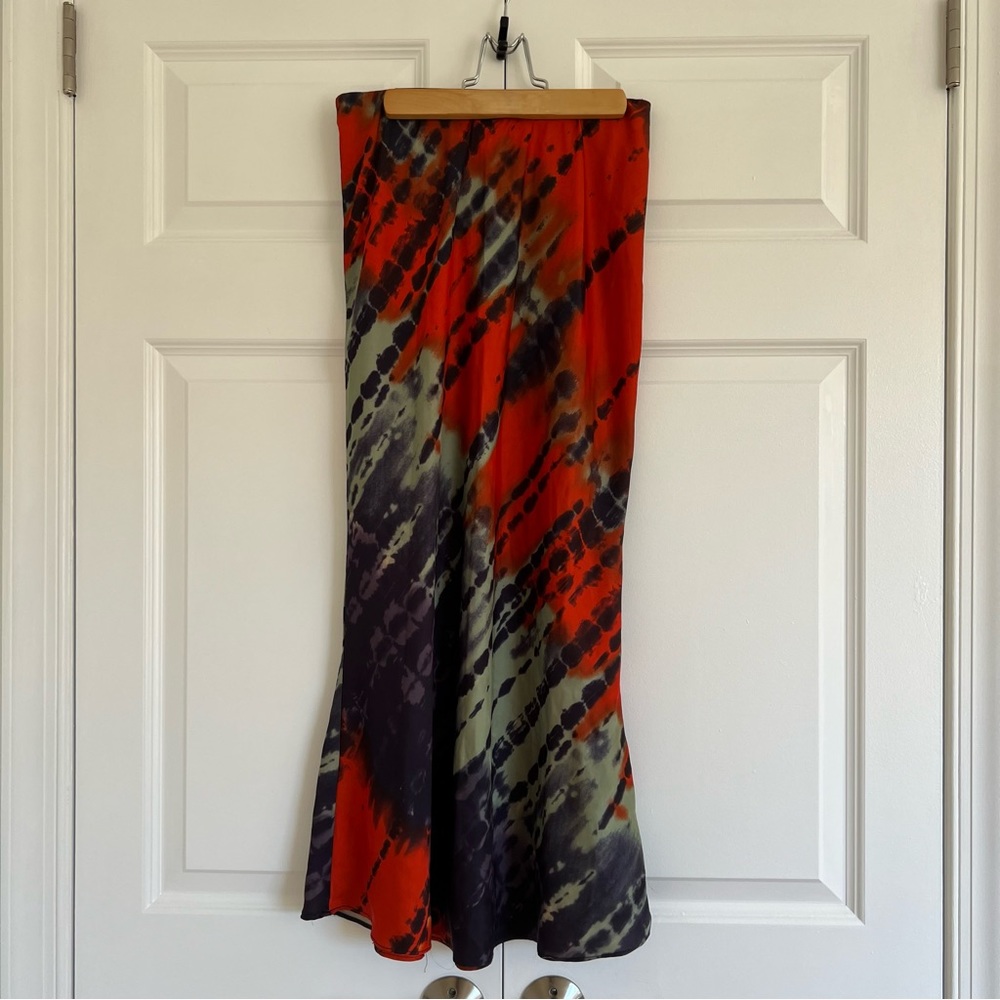 Tie dye midi skirt